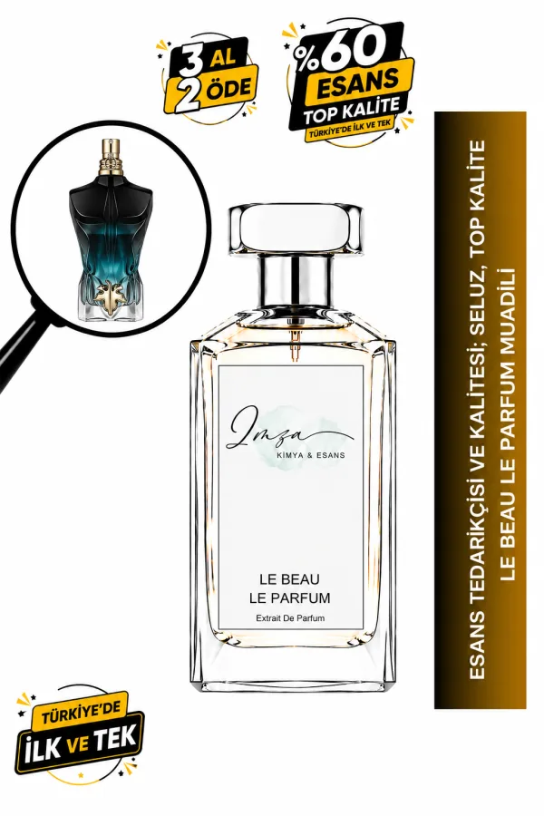 - Delux - Le Beau Le Parfum Muadili | Ananas - Hindistan Cevizi - İris - Tonka Fasulyesi | Tropikal ve Çekici Intense Erkek Delux Parfüm
