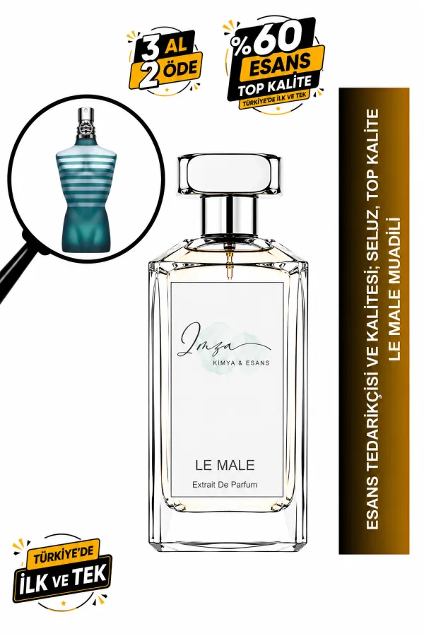 - Delux - Le Male Muadili | Lavanta - Nane - Vanilya - Tarçın | Tatlı ve Maskülen Intense Erkek Delux Parfüm