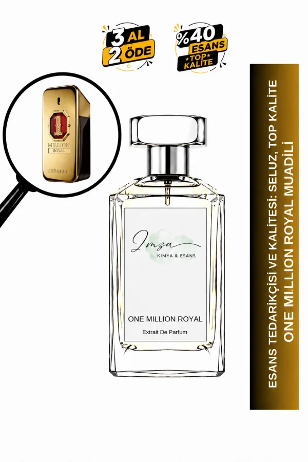 One Million Royal Muadili | Kakule - Lavanta - Sedir Ağacı - Benzoin | Zarif ve Güçlü Intense Erkek Extrait De Parfum