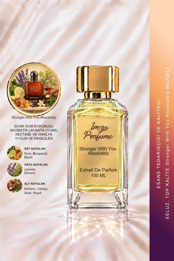 Stronger With You Absolutely Muadili | Rom - Kestane - Vanilya - Lavanta | Sıcak ve Yoğun Intense Erkek Extrait De Parfum