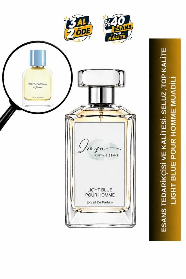 Light Blue Pour Homme Muadili | Greyfurt - Bergamot - Deniz Notaları - Misk | Ferah ve Akdeniz Esintili Intense Erkek Extrait De Parfum