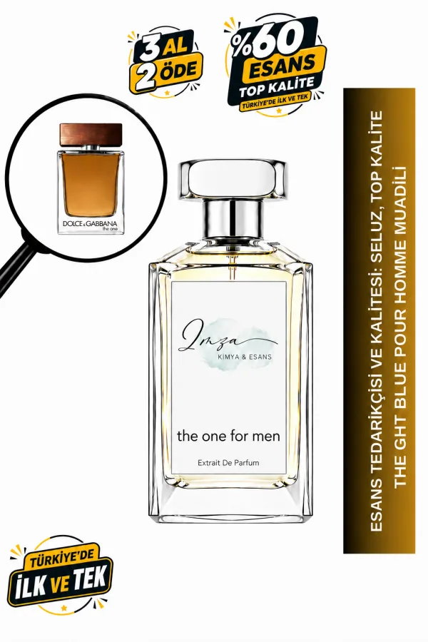 - Delux - The One For Men Muadili | Greyfurt - Zencefil - Tütün - Amber | Sıcak ve Karizmatik Intense Erkek Delux Parfüm