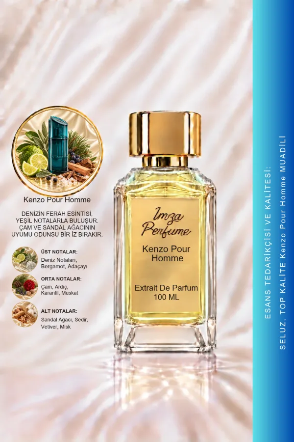 Kenzo Pour Homme Muadili | Deniz Notaları - Adaçayı - Çam - Sandal Ağacı | Ferah ve Odunsu Intense Erkek Extrait De Parfum