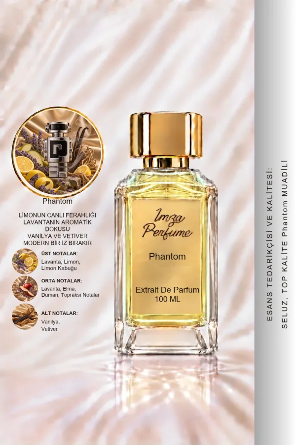 Phantom Muadili | Limon - Lavanta - Elma - Vanilya | Ferah ve Modern Intense Erkek Extrait De Parfum