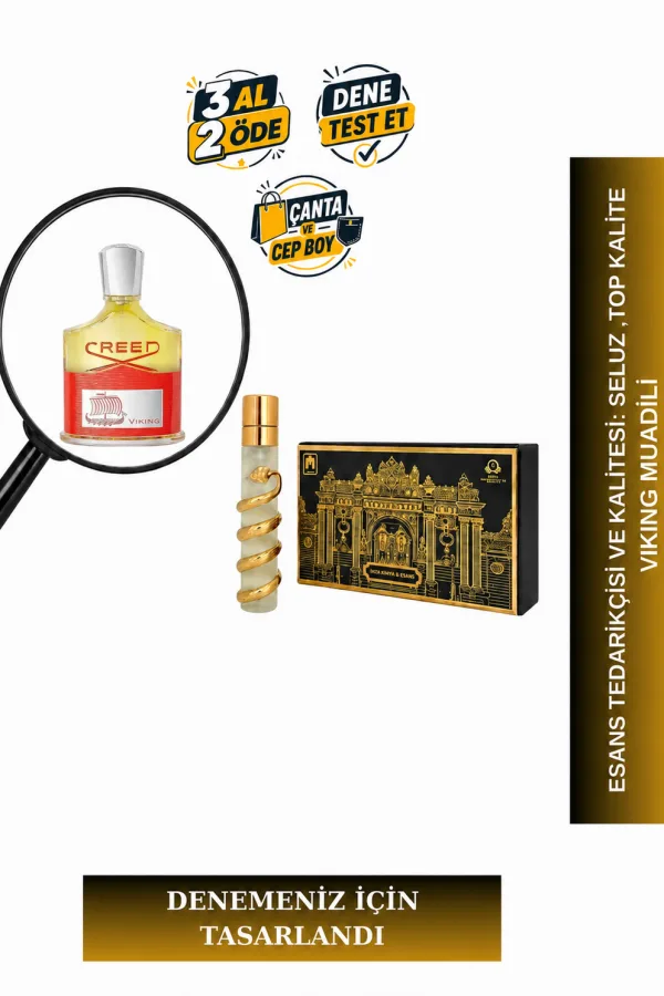 Millesime Viking Muadili Tanışma | Bergamot - Pembe Biber - Nane - Sandal Ağacı | Ferah ve Baharatlı Erkek Extrait De Parfum