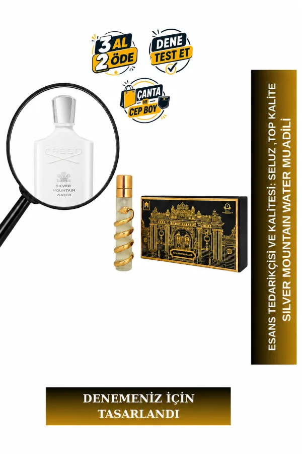 Millesime Silver Mountain Water Muadili Tanışma | Bergamot - Siyah Frenk Üzümü - Yeşil Çay - Misk | Ferah ve Temiz Unisex Extrait De Parfum