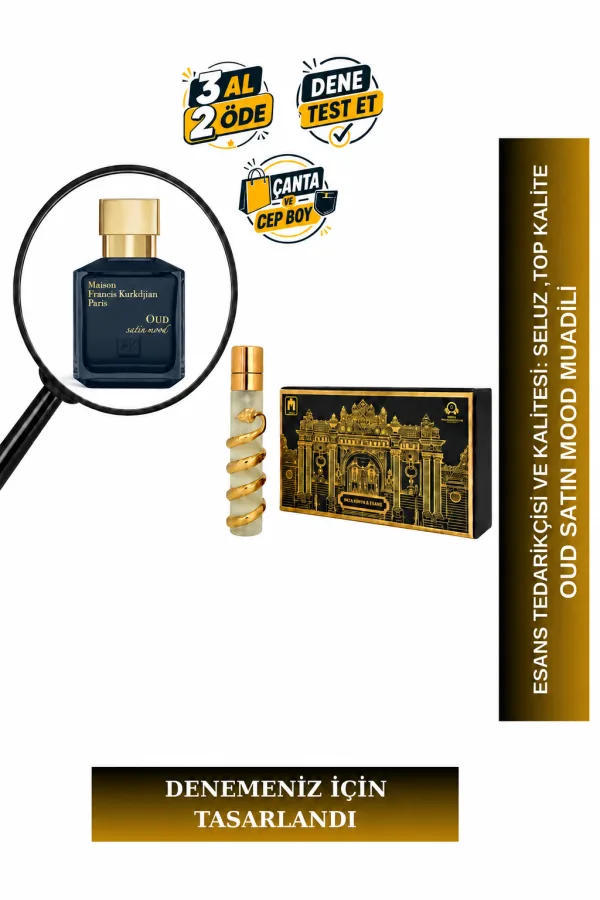 Oud Satin Mood Muadili Tanışma | Oud - Misk - Vanilya - Benzoin | Güçlü ve Yoğun Unisex Extrait De Parfum