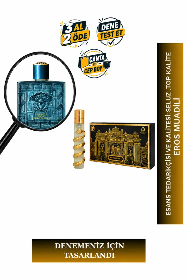Eros Muadili Tanışma | Nane - Yeşil Elma - Limon - Tonka Fasulyesi | Fresh ve Canlı Erkek Extrait De Parfum
