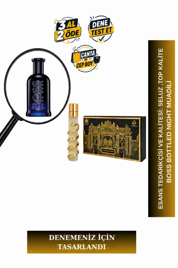 Boss Bottled Night Muadili Tanışma | Lavanta - Huş Ağacı - Menekşe - Misk | Maskülen ve Çekici Erkek Extrait De Parfum