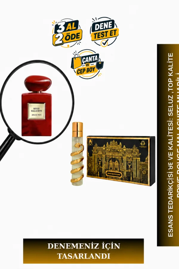 Prive Rouge Malachite Muadili Tanışma | Sümbülteber - Yasemin Sambac - Amber - Benzoin | Sıcak ve Büyüleyici Kadın Extrait De Parfum