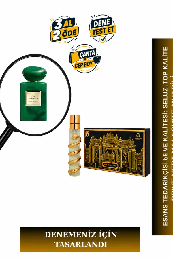 Prive Vert Malachite Muadili Tanışma | Zambak - Yasemin Sambac - Acı Portakal - Vanilya | Temiz ve Zarif Kadın Extrait De Parfum