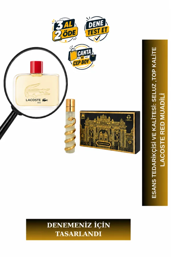 Lacoste Red Muadili Tanışma | Yeşil Elma - Çam Ağacı - Paçuli - Vetiver | Ferah ve Sportif Erkek Extrait De Parfum
