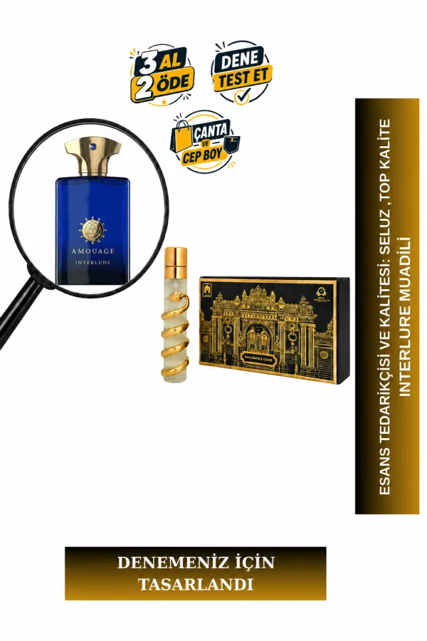 Interlude Muadili Tanışma | Tütsü - Amber - Deri - Oud | Yoğun ve Gizemli Erkek Extrait De Parfum