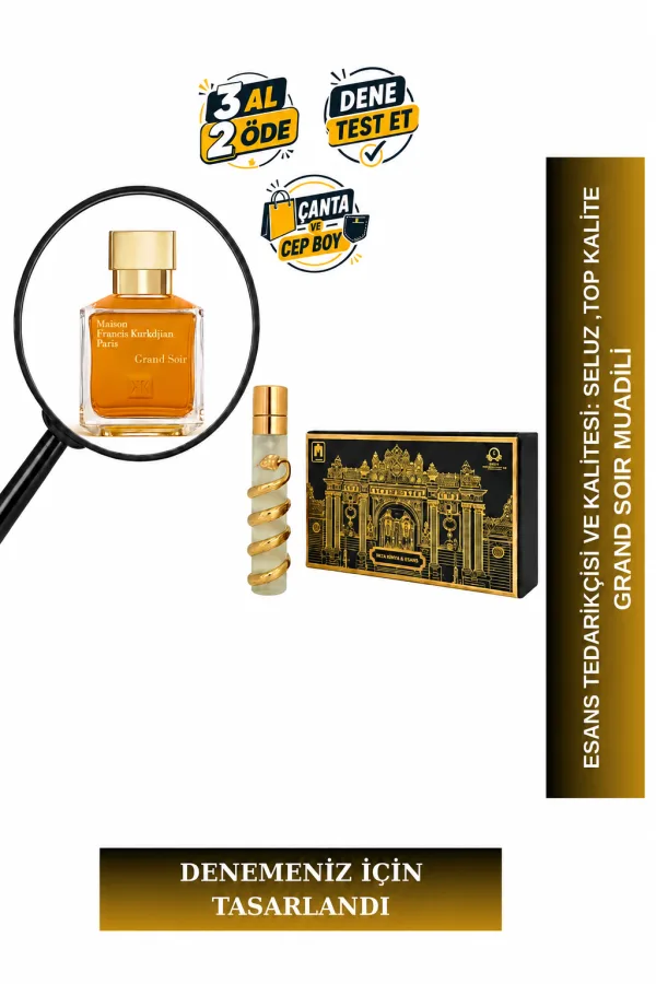 Grand Soir Muadili Tanışma | Amber - Benzoin - Vanilya - Tonka Fasulyesi | Sıcak ve Sofistike Unisex Extrait De Parfum