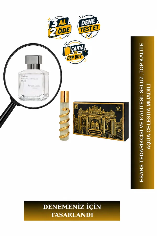 Aqua Celestia Muadili Tanışma | Lime - Nane - Siyah Frenk Üzümü - Misk | Ferah ve Işıltılı Unisex Extrait De Parfum