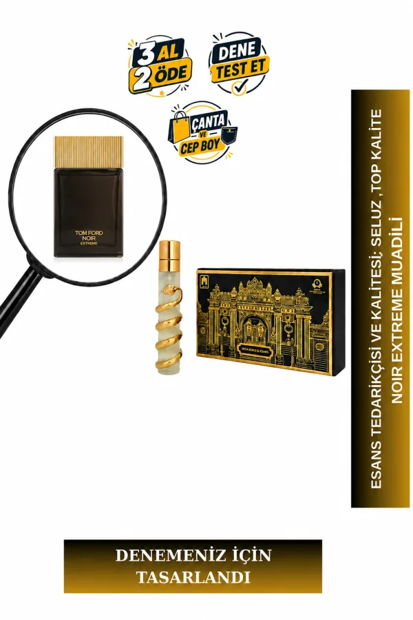 Noir Extreme Muadili Tanışma | Kakule - Kulfi - Amber - Vanilya | Sıcak ve Çekici Erkek Extrait De Parfum