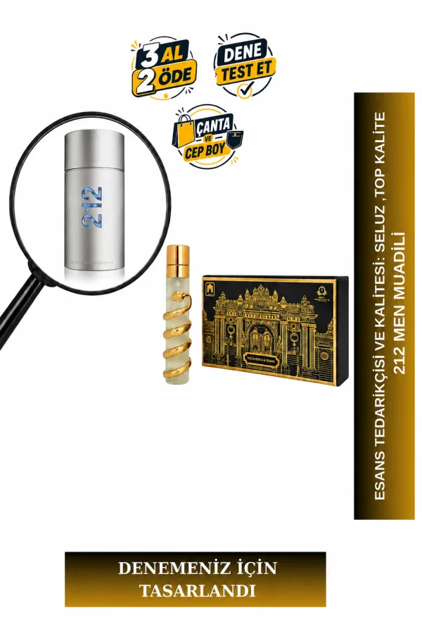 212 Men Muadili Tanışma | Greyfurt - Zencefil - Yeşil Notalar - Misk | Ferah ve Şehirli Erkek Extrait De Parfum