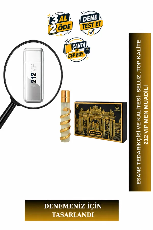 212 VIP Men Muadili Tanışma | Zencefil - Nane - Votka - Amber | Enerjik ve Çekici Erkek Extrait De Parfum