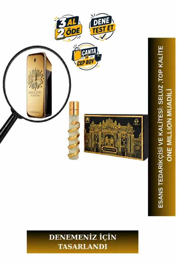 One Million Muadili Tanışma | Tarçın - Deri - Amber | Güçlü ve Çarpıcı Erkek Extrait De Parfum