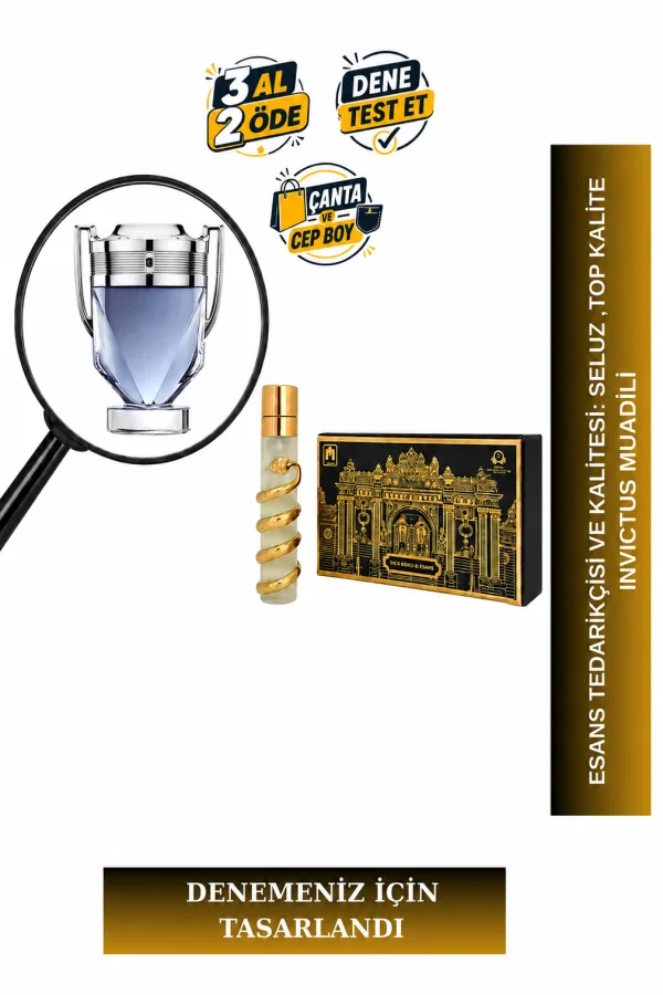 Invictus Muadili Tanışma | Greyfurt - Deniz Notaları - Ambergris | Ferah ve Güçlü Erkek Extrait De Parfum