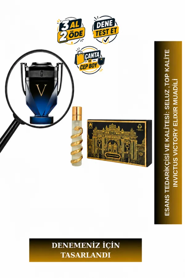 Invictus Victory Elixir Muadili Tanışma | Vanilya - Lavanta - Tütsü | Yoğun ve Karizmatik Erkek Extrait De Parfum
