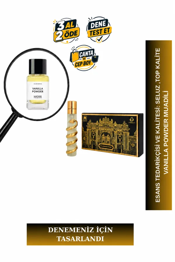 Vanilla Powder Muadili Tanışma | Vanilya - Hindistan Cevizi - Palo Santo - Misk | Pudramsı ve Yumuşak Unisex Extrait De Parfum
