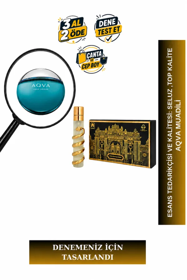 Aqva Muadili Tanışma | Mandalina - Deniz Notaları - Posidonia - Amber | Ferah ve Maskülen Erkek Extrait De Parfum