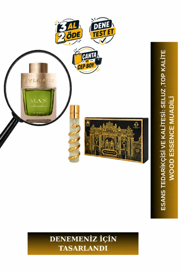 Wood Essence Muadili Tanışma | Narenciye - Selvi - Sedir Ağacı - Vetiver | Odunsu ve Ferah Erkek Extrait De Parfum