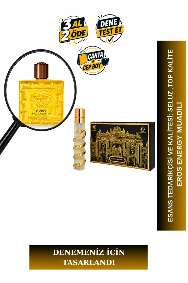 Eros Energy Muadili Tanışma | Limon - Bergamot - Kan Portakalı - Misk | Enerjik ve Ferah Erkek Extrait De Parfum