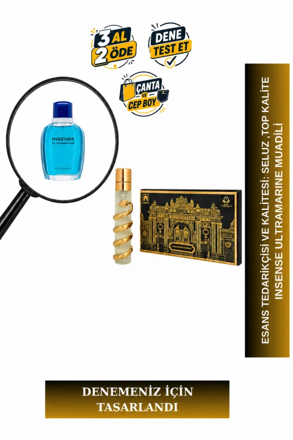 Insensé Ultramarine Muadili Tanışma | Karpuz - Nane - Siyah Frenk Üzümü - Sedir Ağacı | Ferah ve Enerjik Erkek Extrait De Parfum