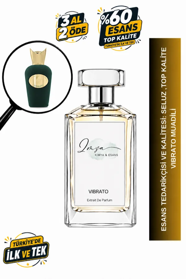 - Delux - Vibrato Muadili | Bergamot - Greyfurt - Zencefil - Misk | Ferah ve Enerjik Intense Unisex Extrait De Parfüm