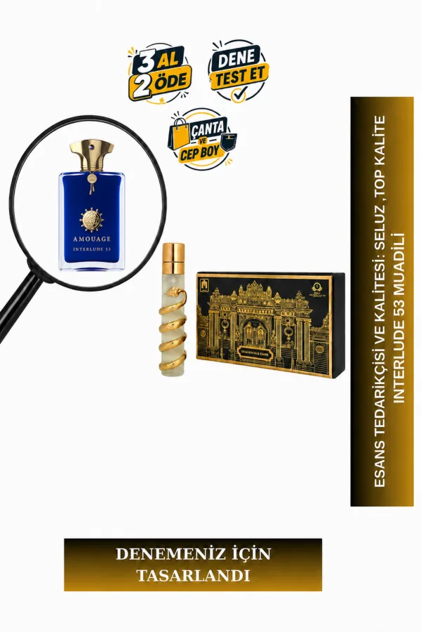 Interlude 53 Muadili Tanışma | Tütsü – Amber – Deri – Oud | Ekstra Yoğun ve Gizemli Erkek Extrait De Parfum