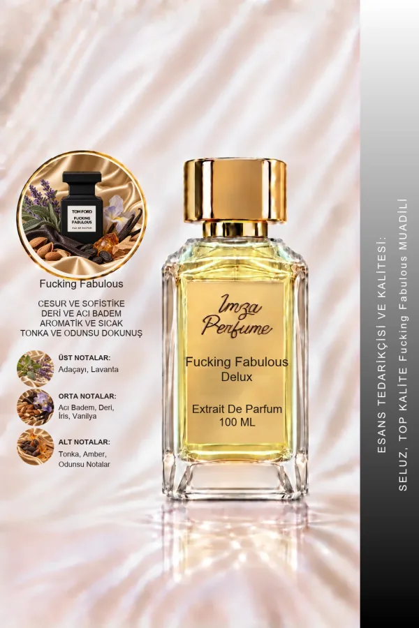 - Delux - Fucking Fabulous Muadili | Deri – Acı Badem – Tonka – Vanilya | Yoğun Unisex Delux Parfüm
