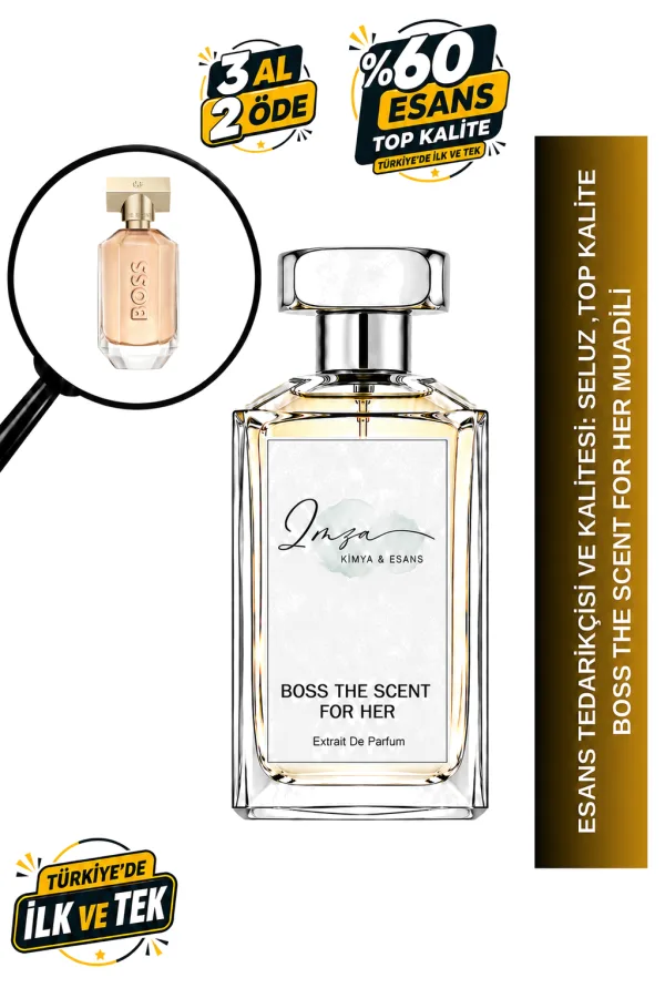 - Delux - Boss The Scent For Her Muadili | Şeftali – Frezya – Osmanthus – Kakao | Tatlı Kadın Delux Parfüm