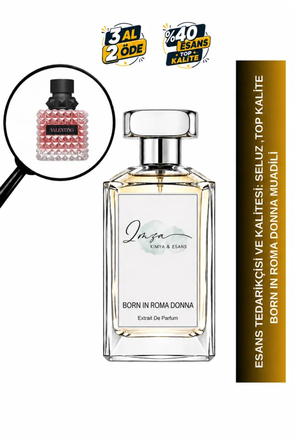 Born in Roma Donna Muadili | Sambac Yasemini – Kaşmir Ağacı – Bourbon Vanilyası | Çiçeksi Amber Kadın Extrait De Parfum