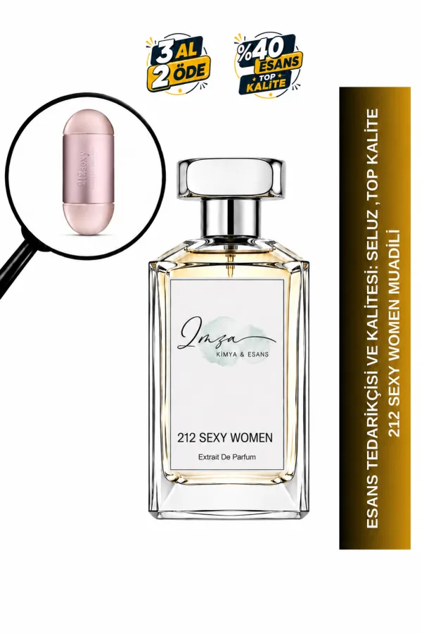 212 Sexy Women Muadili | Pembe Biber – Gardenya – Vanilya – Misk | Tatlı Çiçeksi Kadın Extrait De Parfum