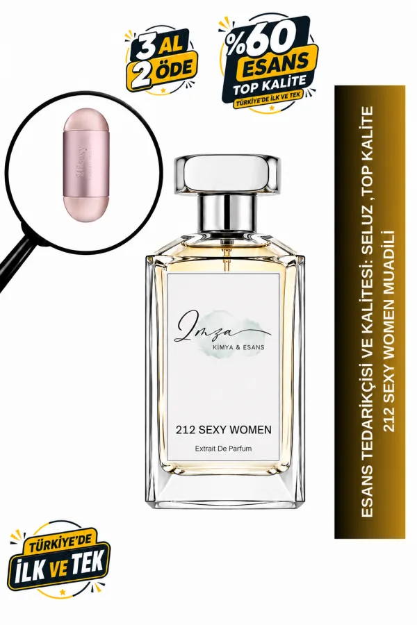 - Delux - 212 Sexy Women Muadili | Pembe Biber – Gardenya – Vanilya – Misk | Tatlı Çiçeksi Kadın Delux Parfüm