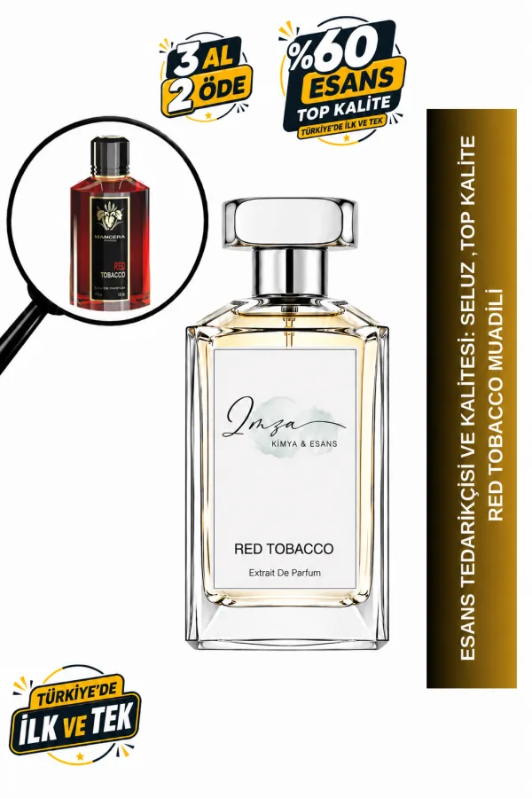 - Delux - Red Tobacco Muadili | Tütün – Tarçın – Oud – Vanilya | Baharatlı Sıcak Unisex Delux Parfüm