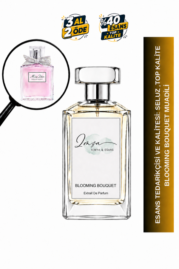 Miss Dior Blooming Bouquet Muadili | Bergamot – Şakayık – Şam Gülü – Beyaz Misk | Ferah Çiçeksi Kadın Extrait De Parfum