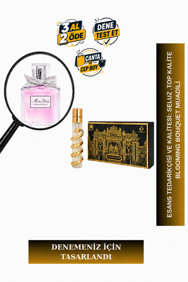 Miss Dior Blooming Bouquet Muadili Tanışma | Bergamot – Şakayık – Şam Gülü – Beyaz Misk | Ferah Çiçeksi Kadın Extrait De Parfum