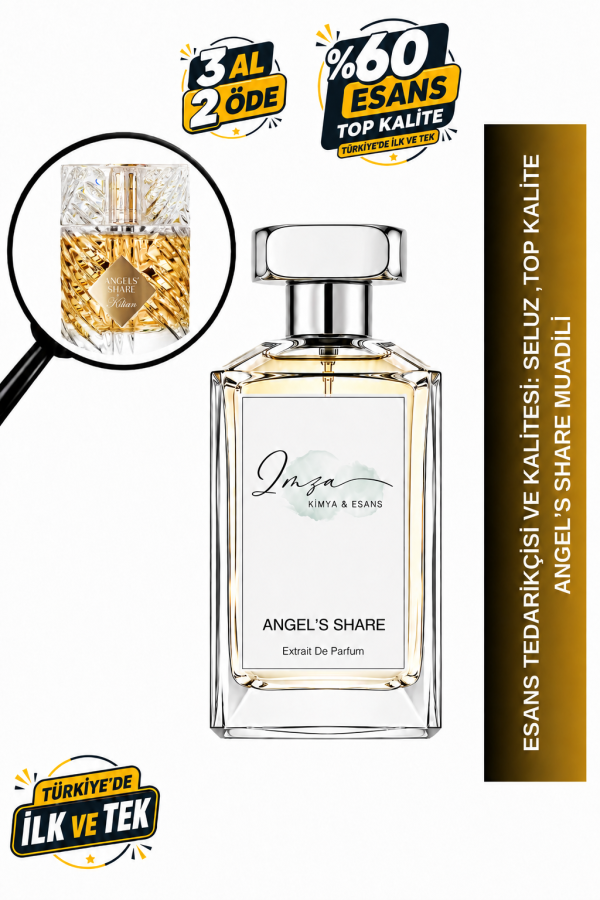 - Delux - Angel’s Share Muadili | Konyak – Tarçın – Tonka Fasulyesi – Meşe | Sıcak Gurme Unisex Delux Parfüm