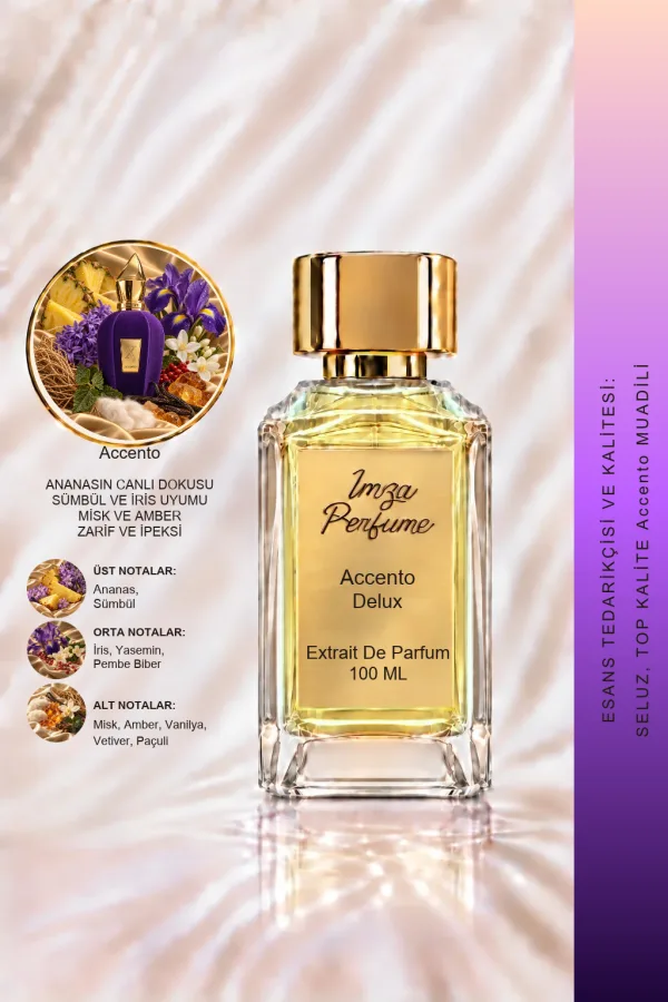 - Delux - Accento Muadili | Ananas – Sümbül – İris – Misk | Meyvemsi Çiçeksi Unisex Delux Parfüm