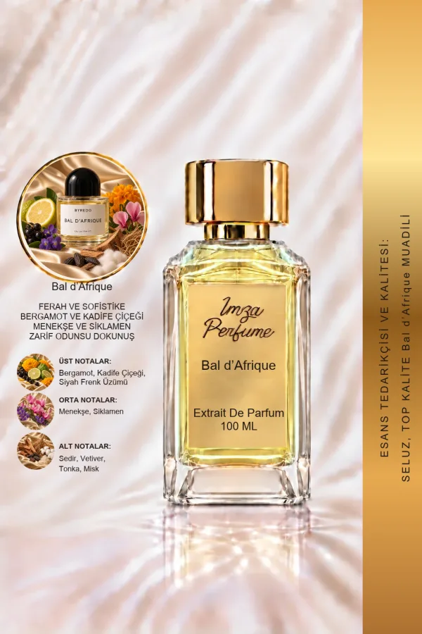Bal d’Afrique Muadili | Bergamot – Afrika Kadife Çiçeği – Menekşe – Vetiver | Çiçeksi Odunsu Unisex Extrait De Parfum