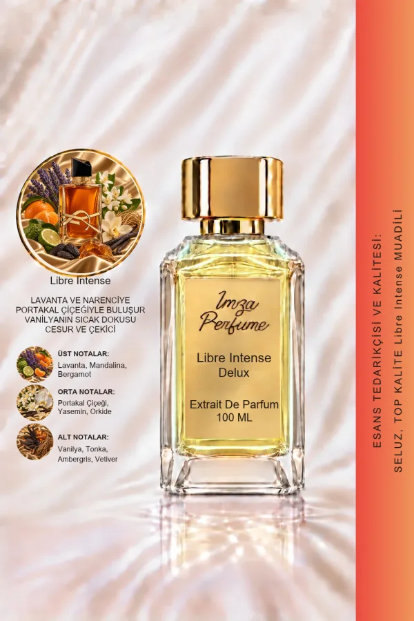 - Delux - Libre Intense Muadili | Lavanta – Portakal Çiçeği – Orkide – Vanilya | Çiçeksi Vanilyalı Kadın Delux Parfüm