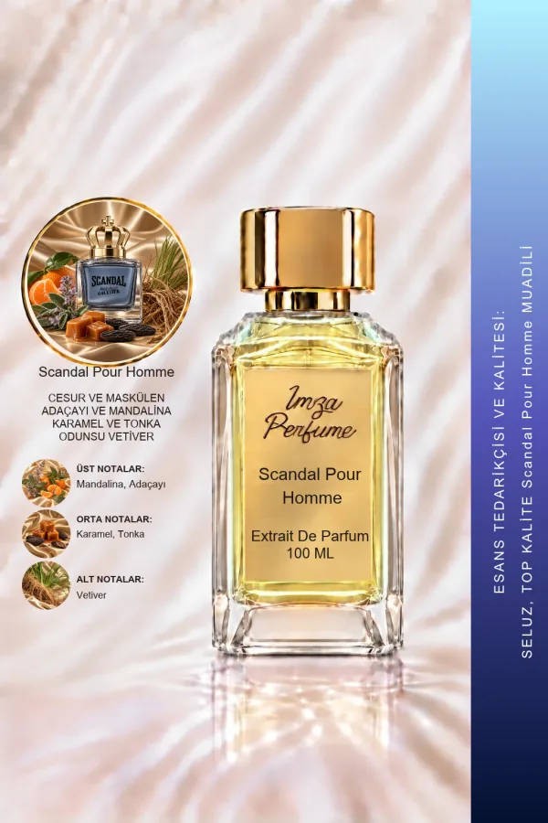 Scandal Pour Homme Muadili | Karamel – Tonka Fasulyesi – Adaçayı – Vetiver | Amberli Odunsu Erkek Extrait De Parfum