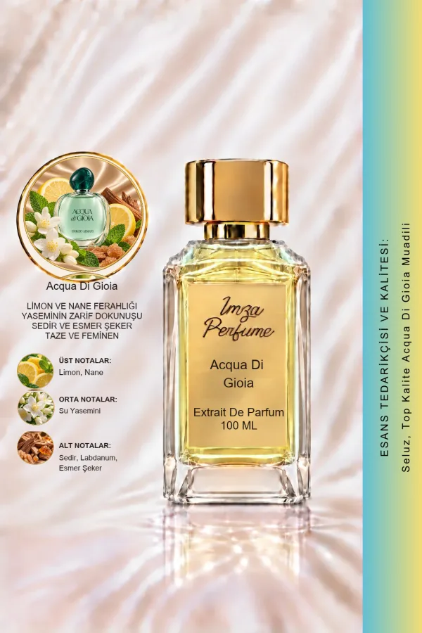 Acqua di Gioia Muadili | Limon – Nane – Su Yasemini – Sedir Ağacı | Ferah Çiçeksi Akuatik Kadın Extrait De Parfum