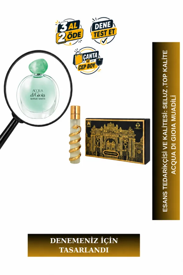 Acqua di Gioia Muadili Tanışma | Limon – Nane – Su Yasemini – Sedir Ağacı | Ferah Çiçeksi Akuatik Kadın Extrait De Parfum