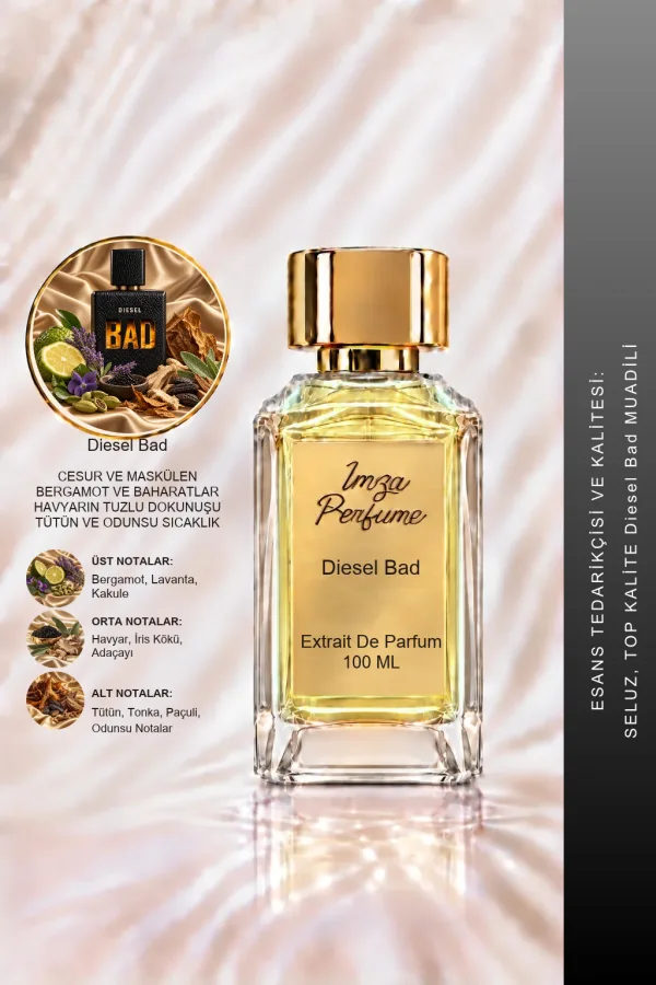 Diesel Bad Muadili | Bergamot – Havyar Akoru – Tütün – Ambroksan | Aromatik Odunsu Erkek Extrait De Parfum