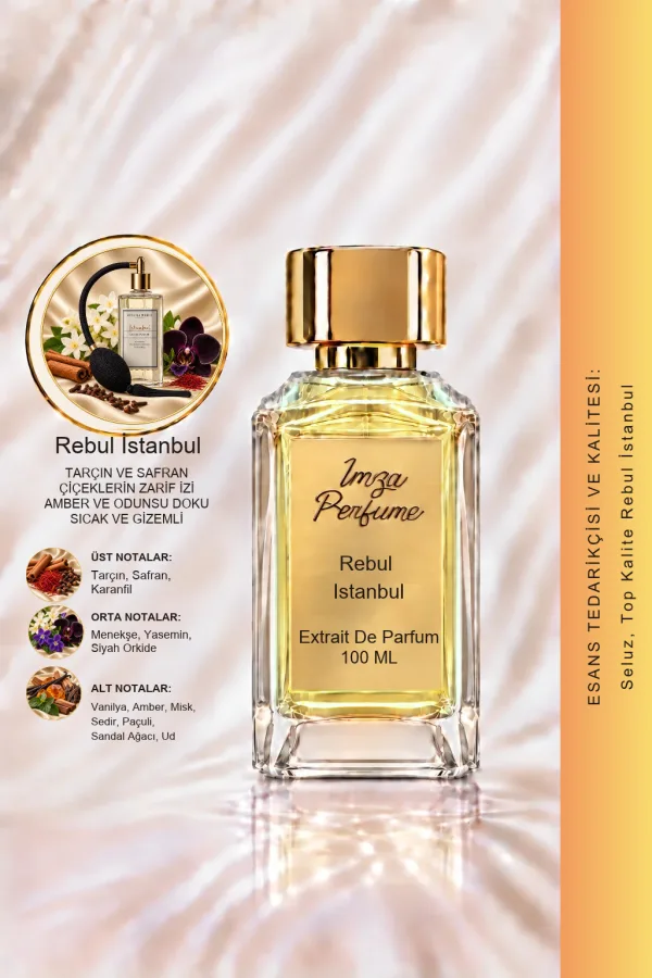 Rebul Istanbul Muadili | Tarçın – Safran – Siyah Orkide – Ud | Amber Baharatlı Unisex Intense Extrait De Parfüm